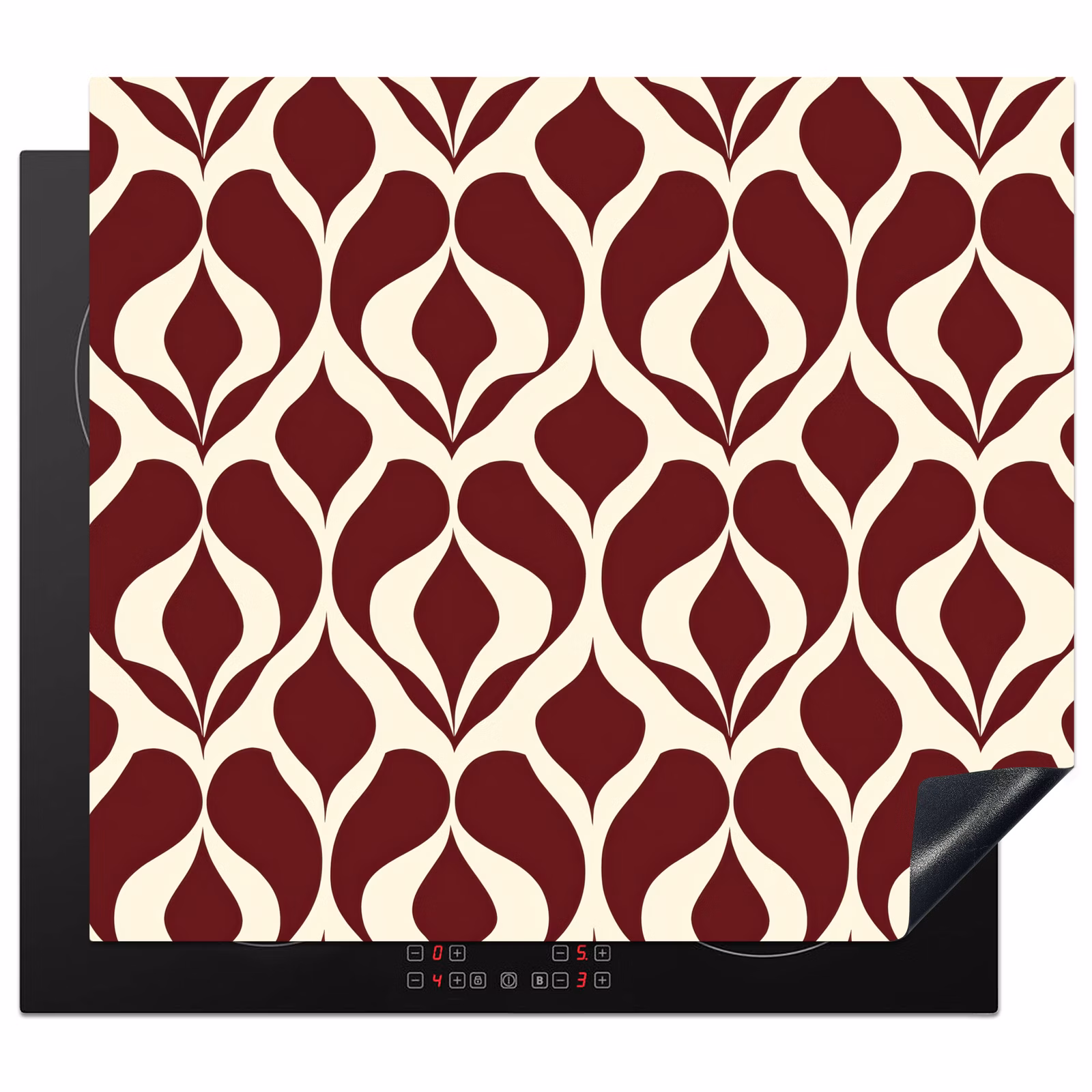 Inductie beschermer - Rood - Druppelpatroon - Grafisch — 1