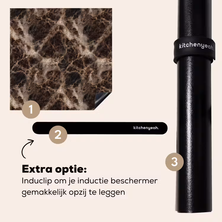 Inductie beschermer - Bruin - Goud - Marmer — 8