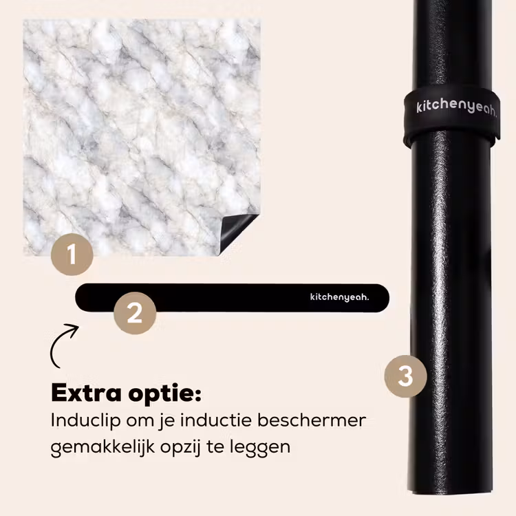 Inductie beschermer - Grijs - Marmer - Gedetailleerd — 8