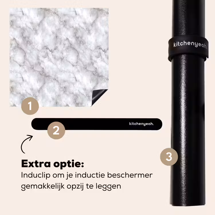 Inductie beschermer - Grijs - Marmer - Klassiek - Aders — 8