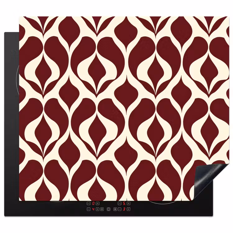 Inductie beschermer - Rood - Druppelpatroon - Grafisch — 1
