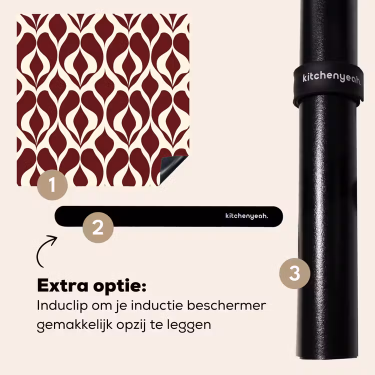 Inductie beschermer - Rood - Druppelpatroon - Grafisch — 8