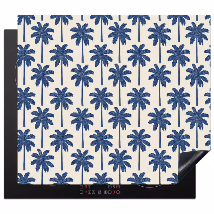 Inductie beschermer - Symmetrisch - Palm - Blauw — 1