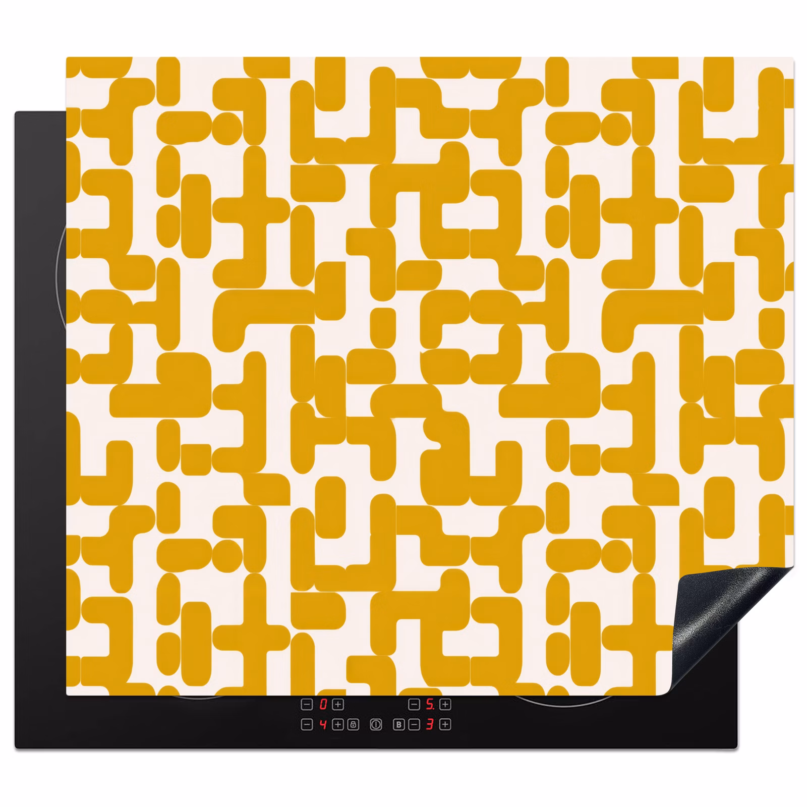 Inductie beschermer - Geel - Beige - Patroon — 1