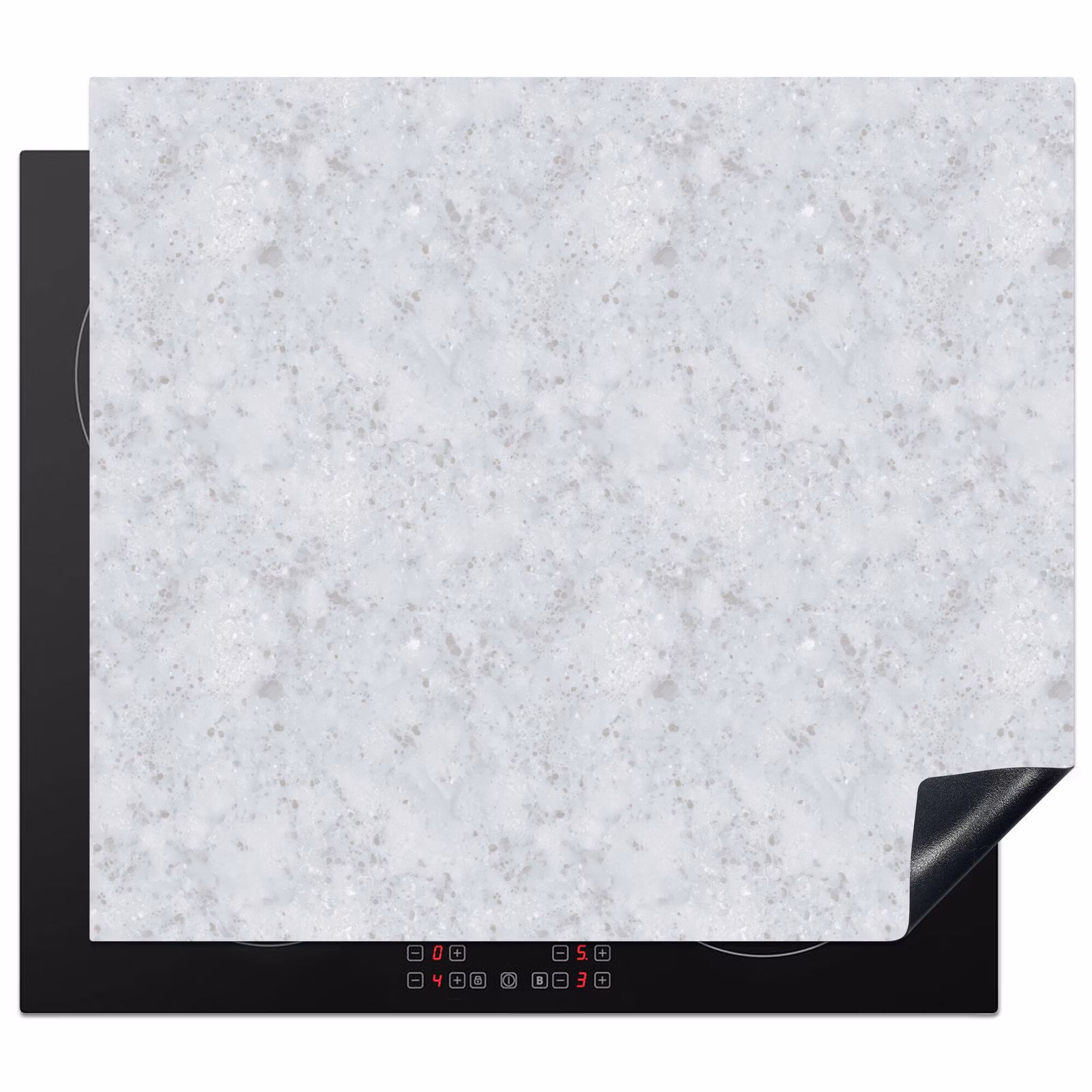 Inductie beschermer - Grijs - Terrazzo-effect - Beton — 1