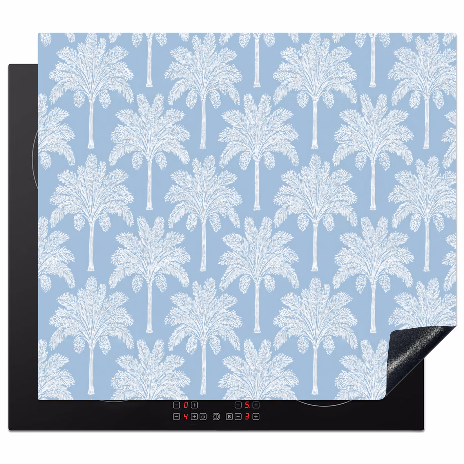 Inductie beschermer - Palmboom - Modern - Blauw — 1