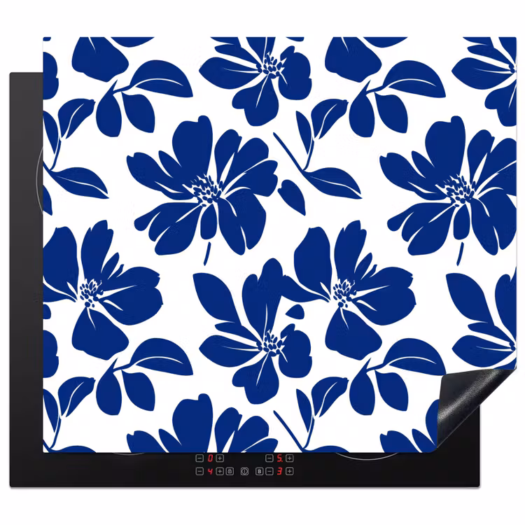 Inductie beschermer - Floraal - Modern - Blauw — 1