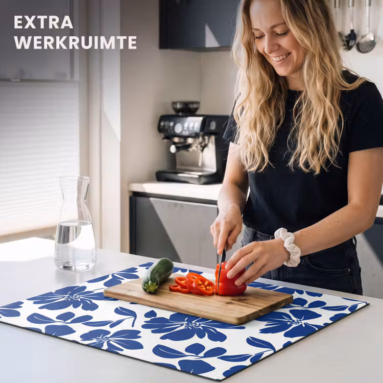 Inductie beschermer - Floraal - Modern - Blauw — 5