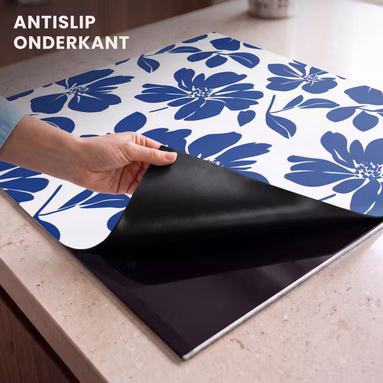 Inductie beschermer - Floraal - Modern - Blauw — 6