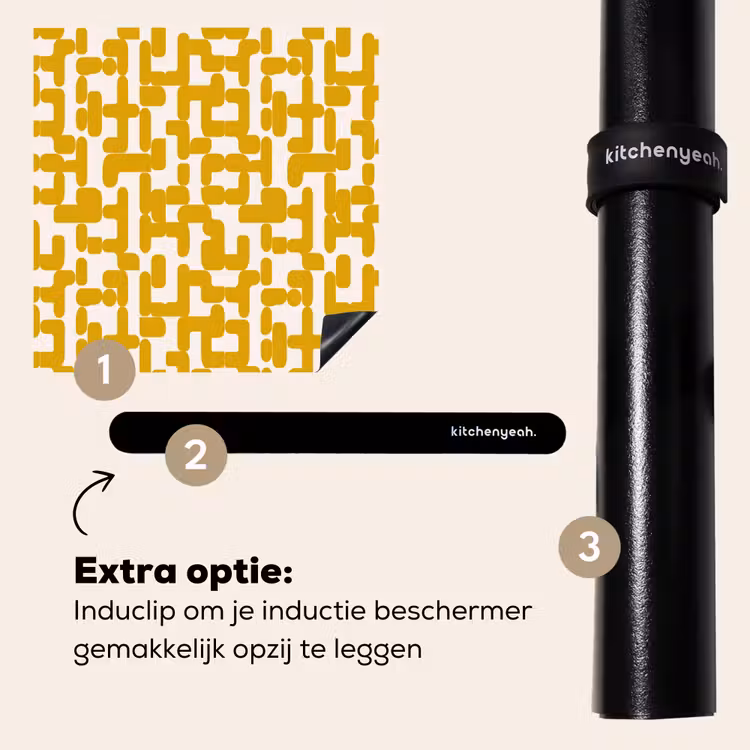Inductie beschermer - Geel - Beige - Patroon — 8