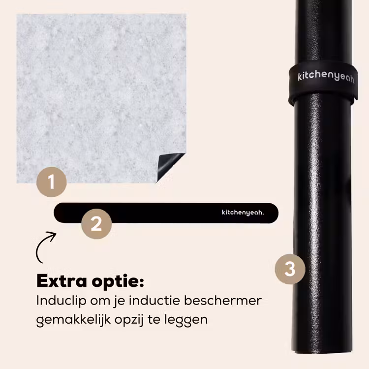 Inductie beschermer - Grijs - Terrazzo-effect - Beton — 8