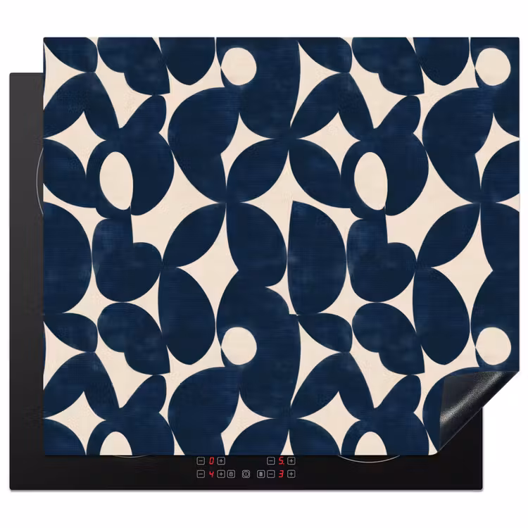 Inductie beschermer - Modern - Geometrisch - Blauw — 1