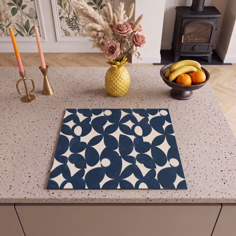 Inductie beschermer - Modern - Geometrisch - Blauw — 3