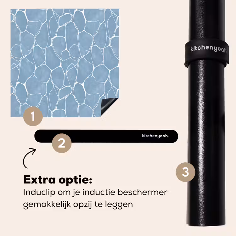 Inductie beschermer - Organisch - Patroon - Blauw — 8