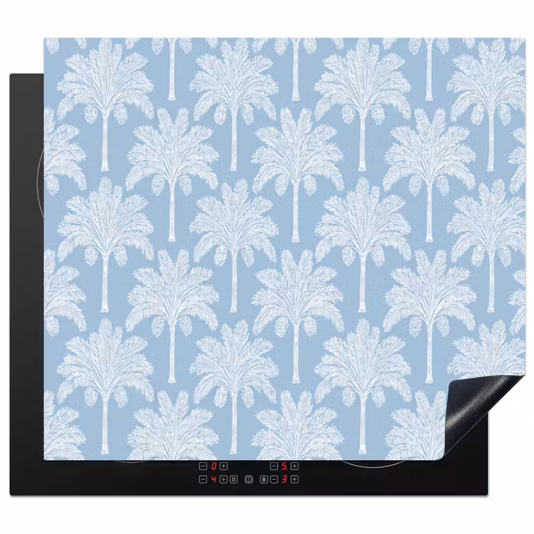 Inductie beschermer - Palmboom - Modern - Blauw — 1