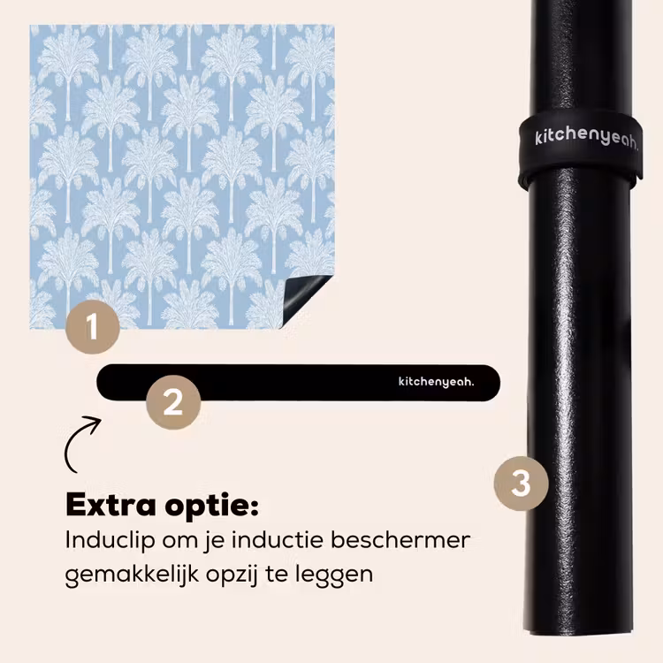 Inductie beschermer - Palmboom - Modern - Blauw — 8