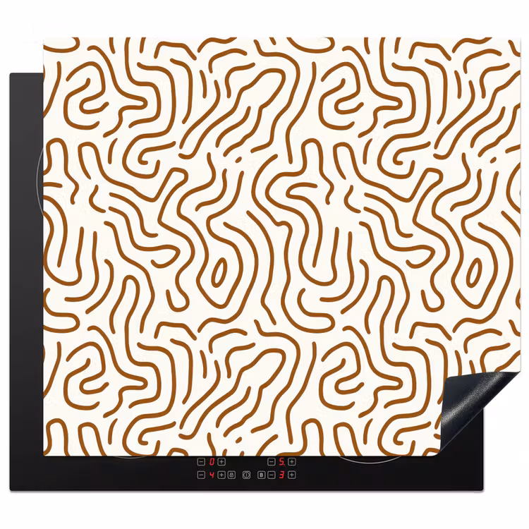 Inductie beschermer - Minimalistisch - Patroon - Terracotta — 1