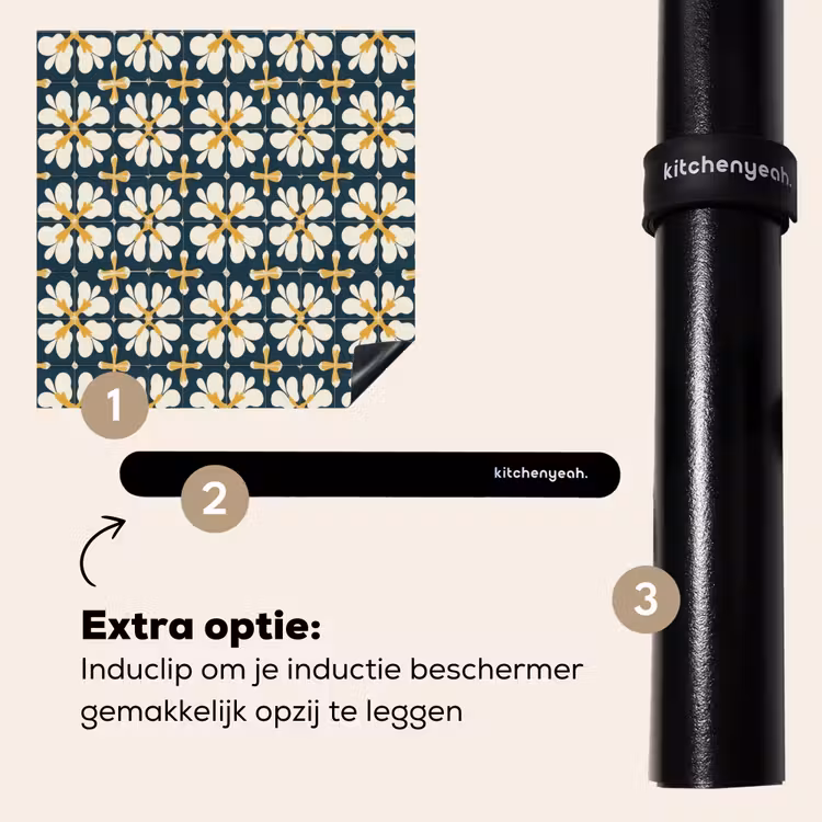 Inductie beschermer - Motief - Tegel - Okergeel — 8