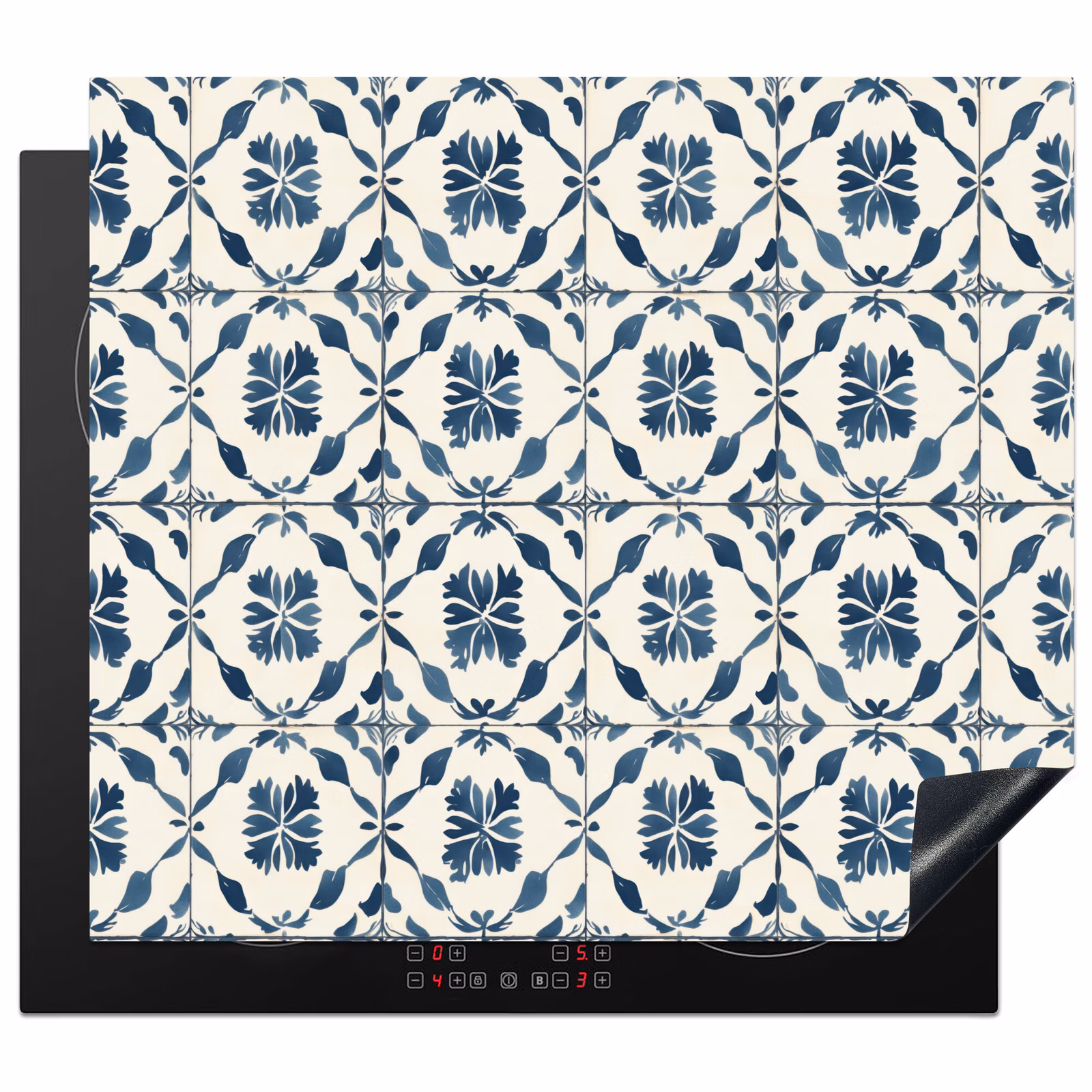 Inductie beschermer - Grafisch - Tegel - Blauw — 1