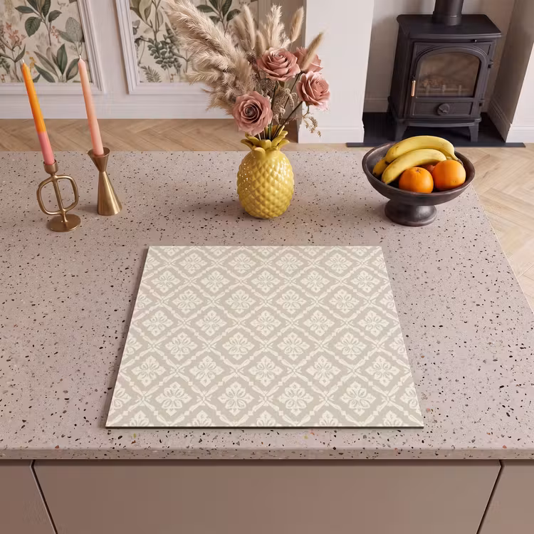 Inductie beschermer - Floraal - Ornament - Beige — 3