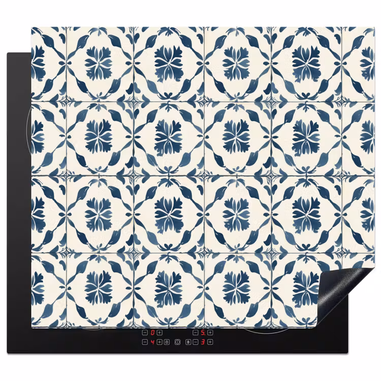 Inductie beschermer - Grafisch - Tegel - Blauw — 1