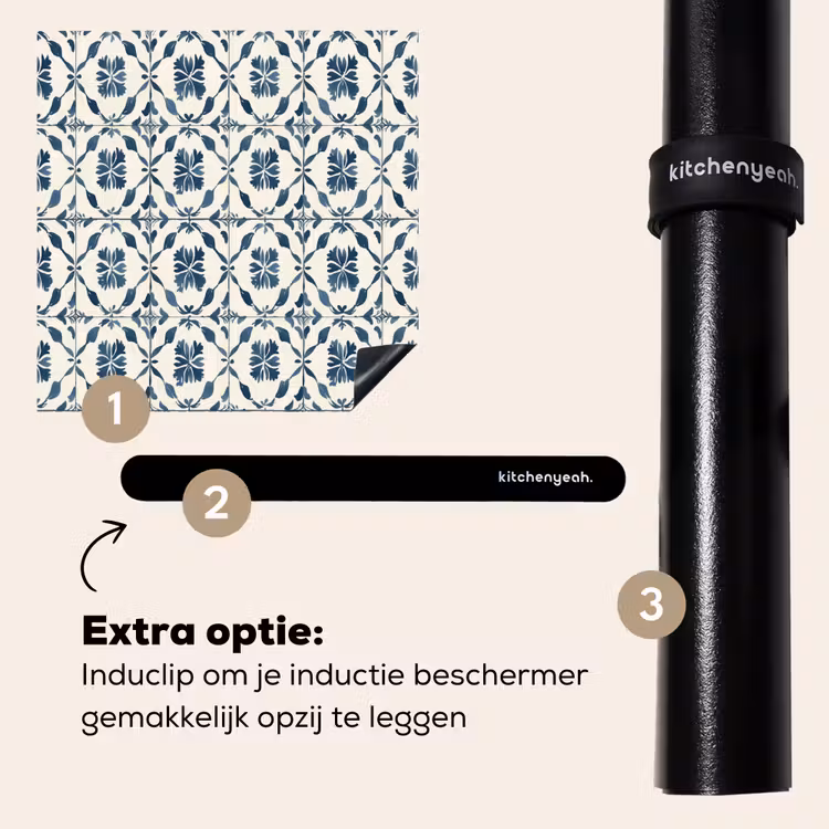 Inductie beschermer - Grafisch - Tegel - Blauw — 8