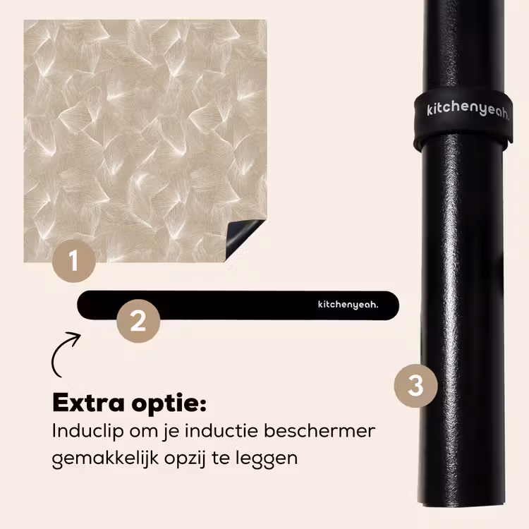 Inductie beschermer - Organisch - Textuur - Beige — 8
