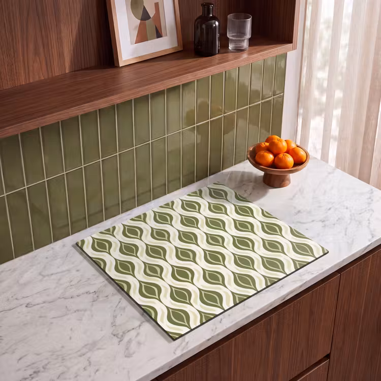 Inductie beschermer - Patroon - Retro - Groen — 4
