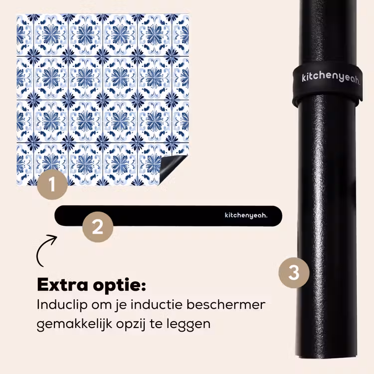 Inductie beschermer - Patroon - Tegel - Blauw — 8