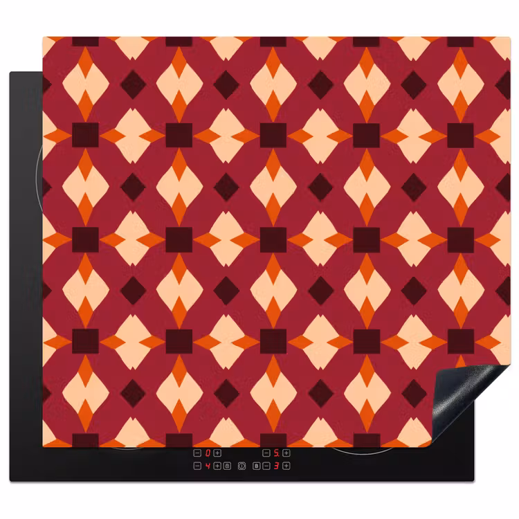Inductie beschermer - Retro - Patroon - Kleurrijk — 1