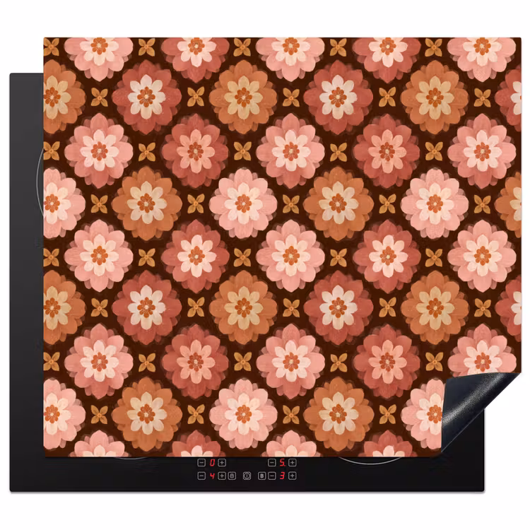 Inductie beschermer - Geometrisch - Bloemen - Kleurrijk — 1
