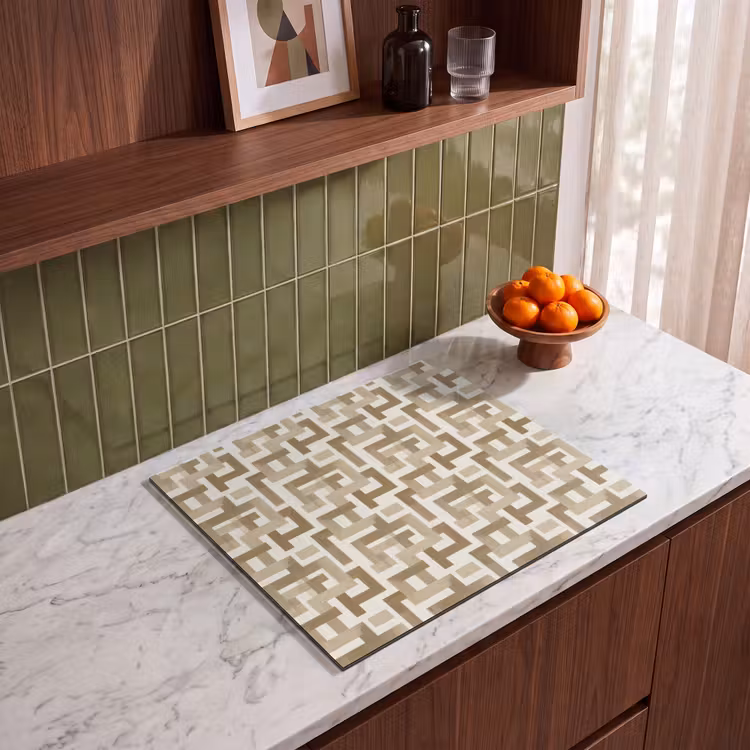 Inductie beschermer - Geometrisch - Retro - Bruin — 4