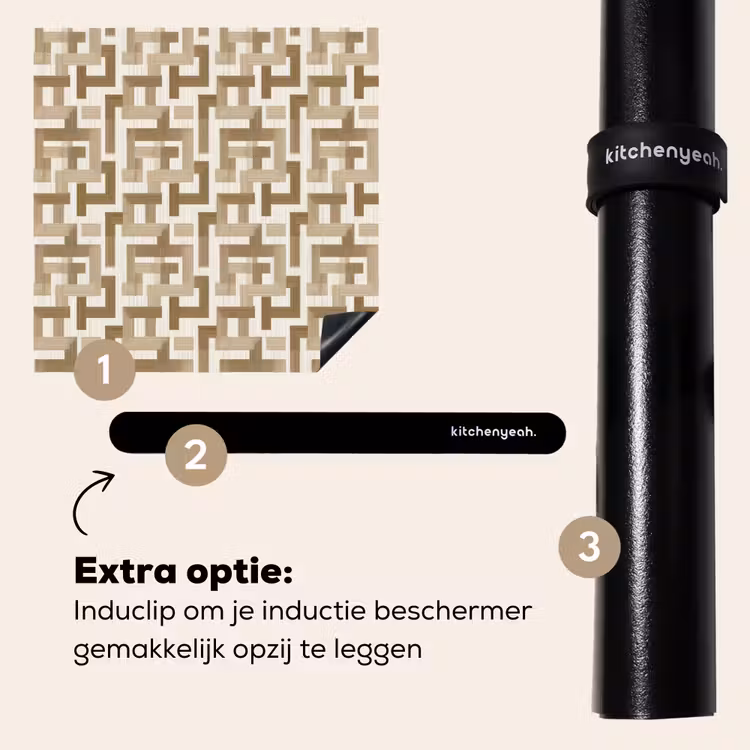Inductie beschermer - Geometrisch - Retro - Bruin — 8
