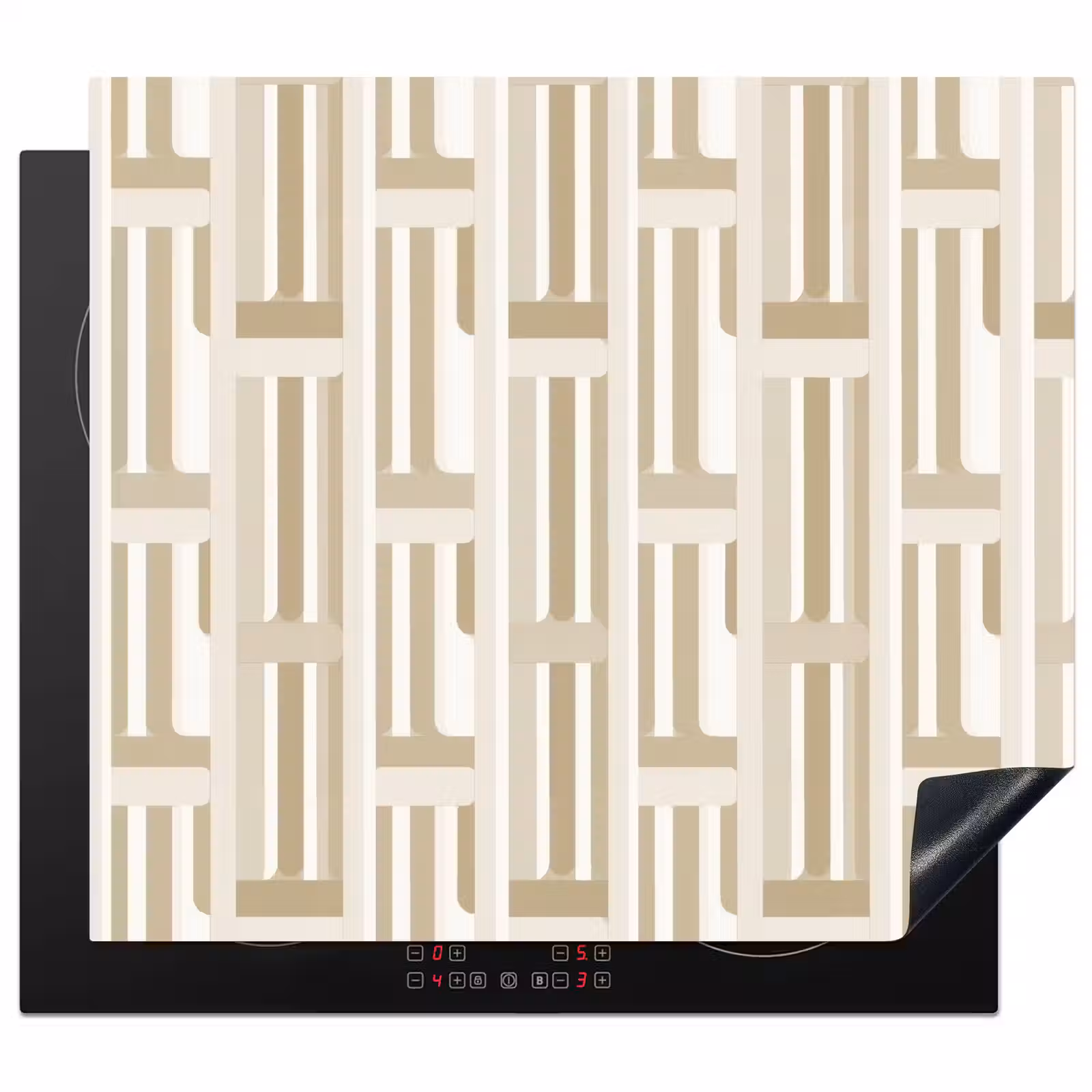 Inductie beschermer - Modern - Geometrisch - Beige — 1