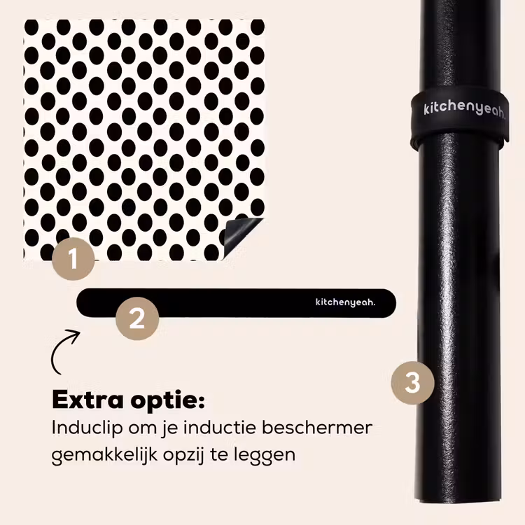 Inductie beschermer - Klassiek - Stippen - Zwart — 8