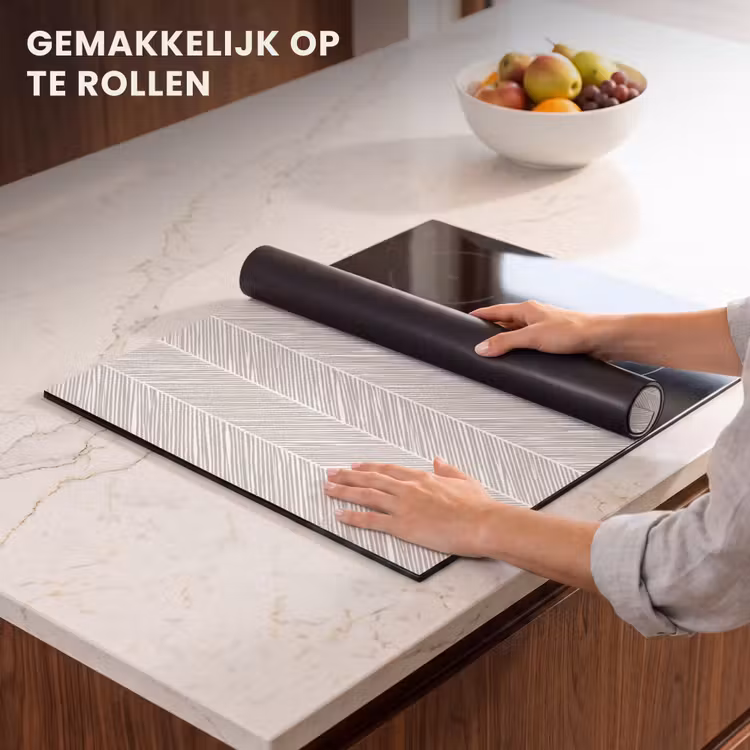 Inductie beschermer - Klassiek - Visgraat - Grijs — 7