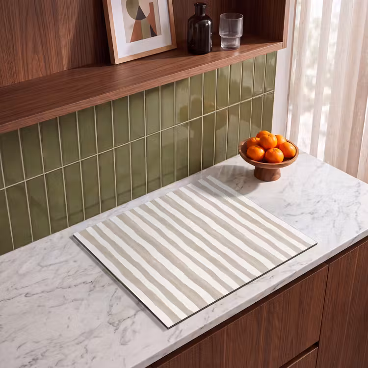 Inductie beschermer - Minimalistisch - Strepen - Beige — 4