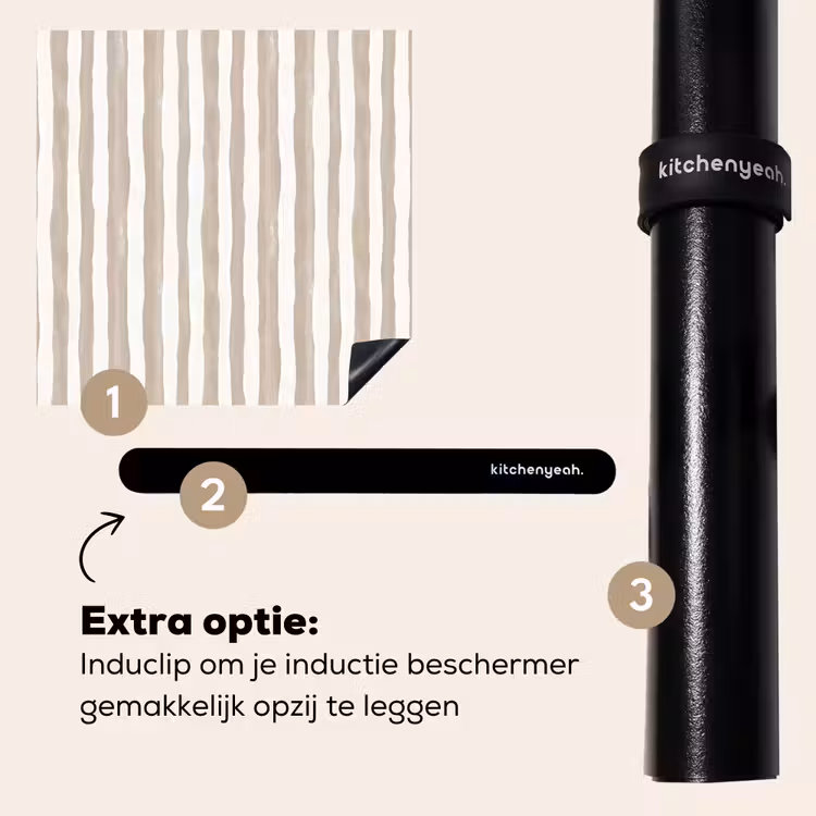 Inductie beschermer - Minimalistisch - Strepen - Beige — 8