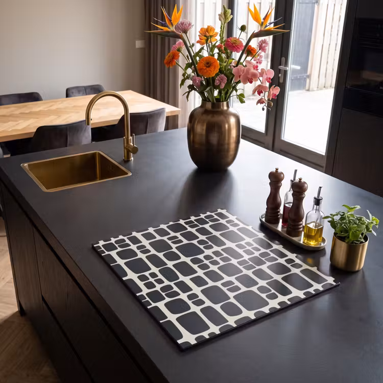Inductie beschermer - Modern - Organisch - Zwart — 2