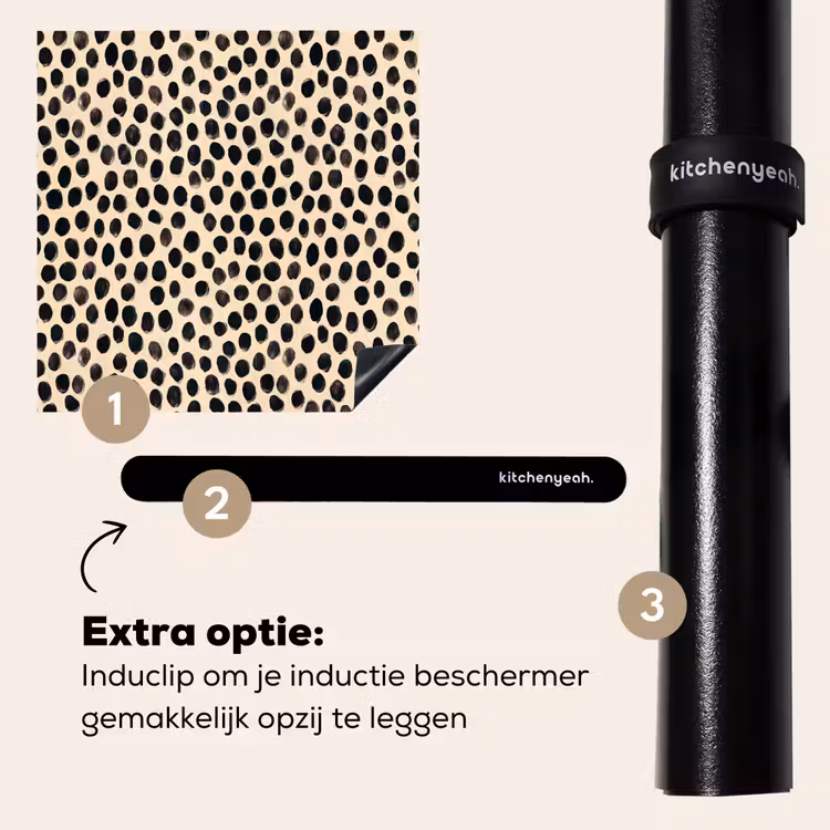 Inductie beschermer - Stippen - Patroon - Zwart — 8