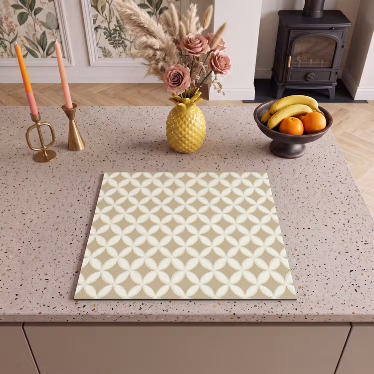 Inductie beschermer - Symmetrisch - Motief - Beige — 3