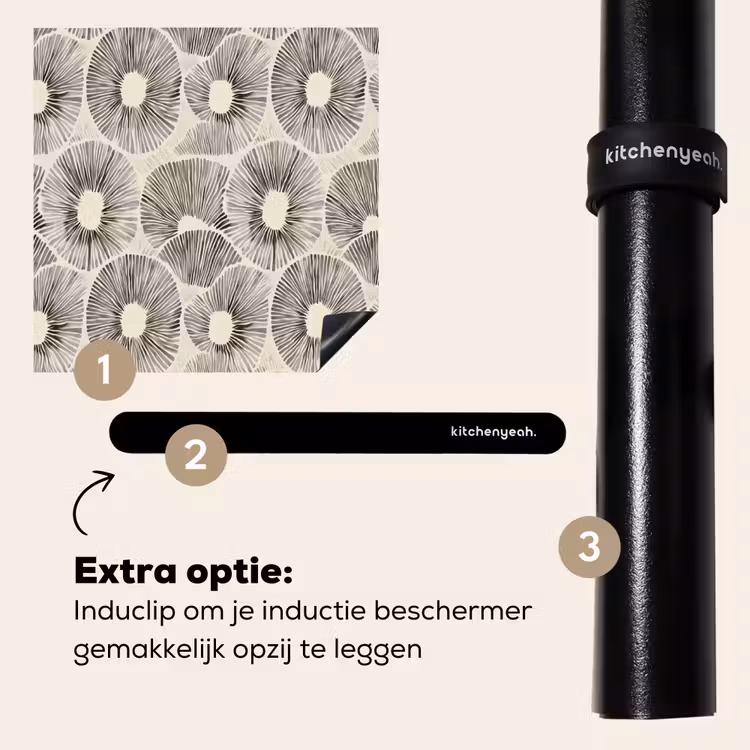 Inductie beschermer - Cirkels - Patroon - Zwart — 8