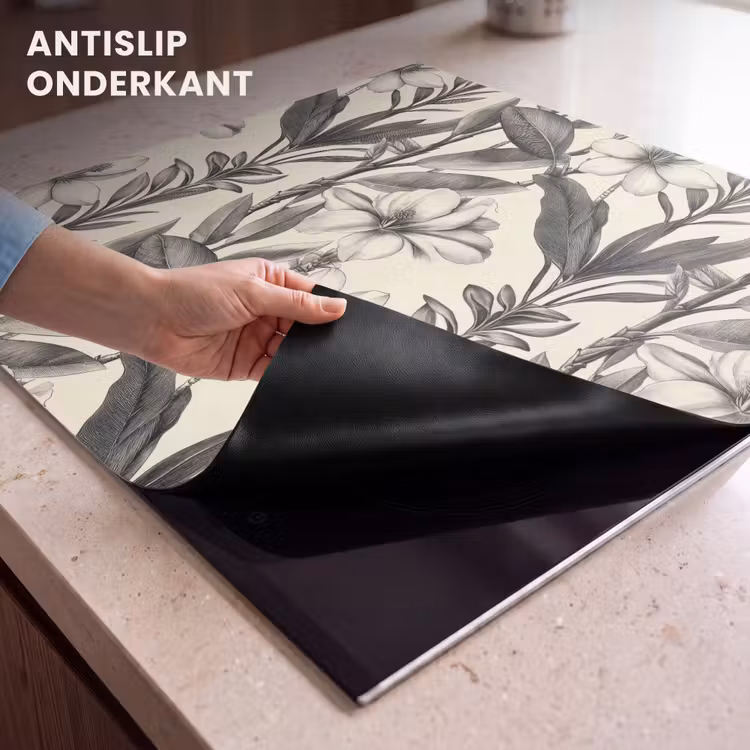 Inductie beschermer - Klassiek - Botanisch - Zwart - Beige — 6