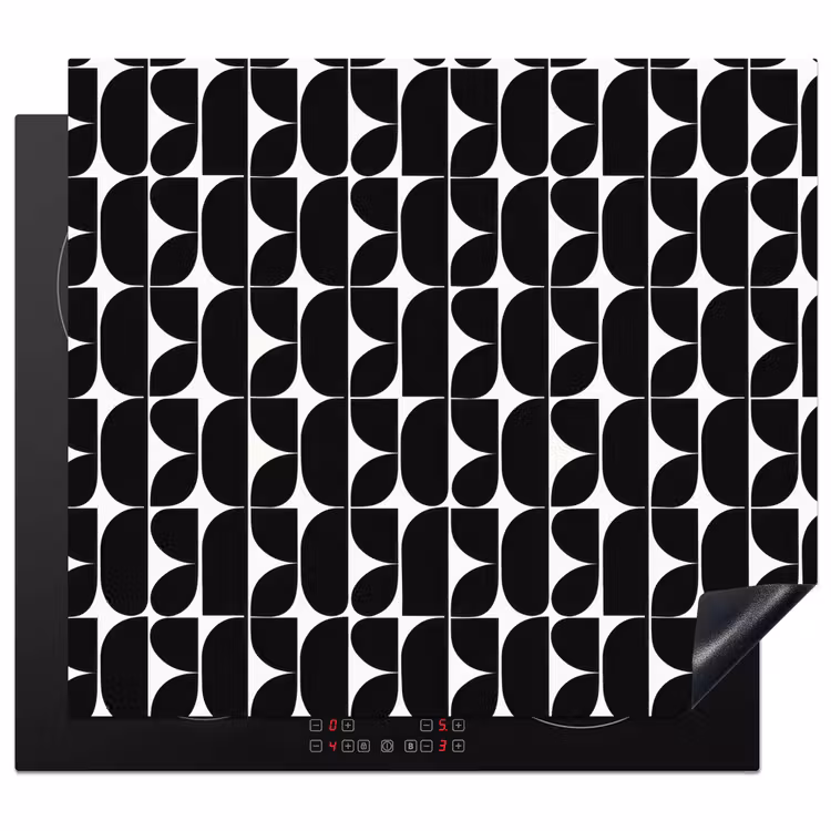 Inductie beschermer - Modern - Geometrisch - Zwart — 1