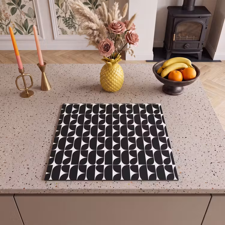 Inductie beschermer - Modern - Geometrisch - Zwart — 3