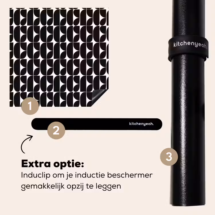 Inductie beschermer - Modern - Geometrisch - Zwart — 8