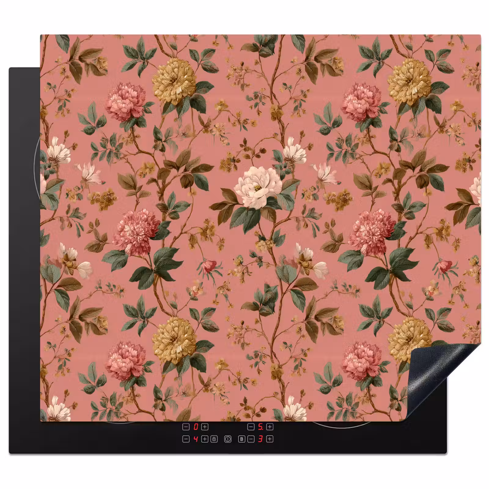 Inductie beschermer - Klassiek - Botanisch - Roze — 1