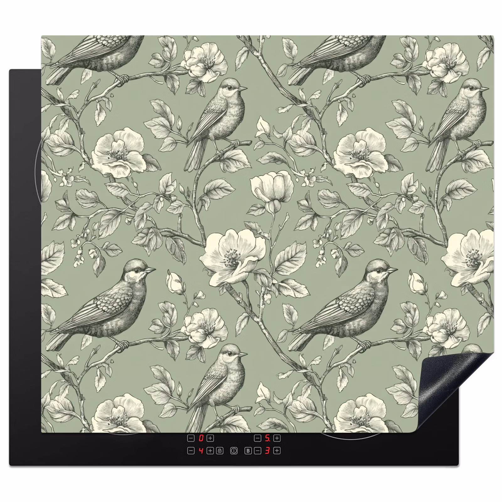 Inductie beschermer - Klassiek - Botanisch - Groen — 1
