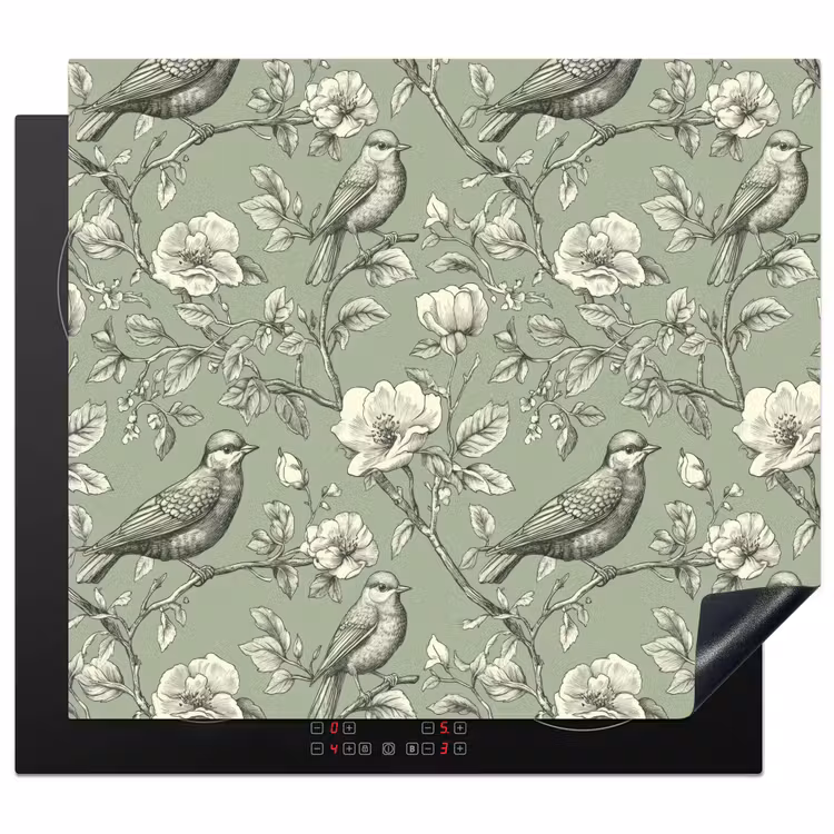 Inductie beschermer - Klassiek - Botanisch - Groen — 1