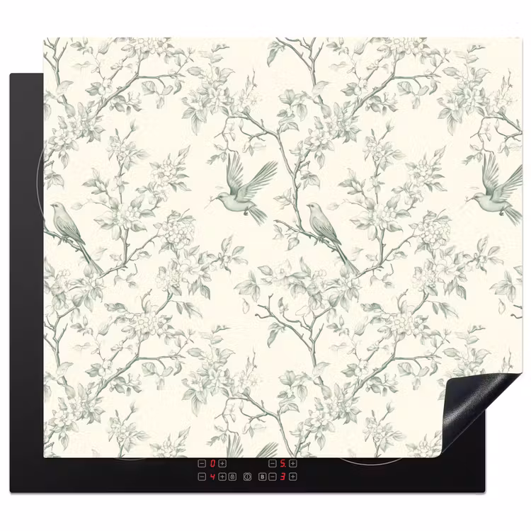 Inductie beschermer - Klassiek - Vogels - Groen — 1
